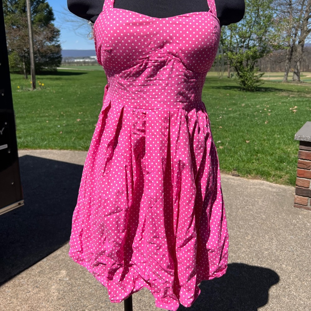 Pink Polkadot Halter Dress (Perfect to see Barbie movie!)